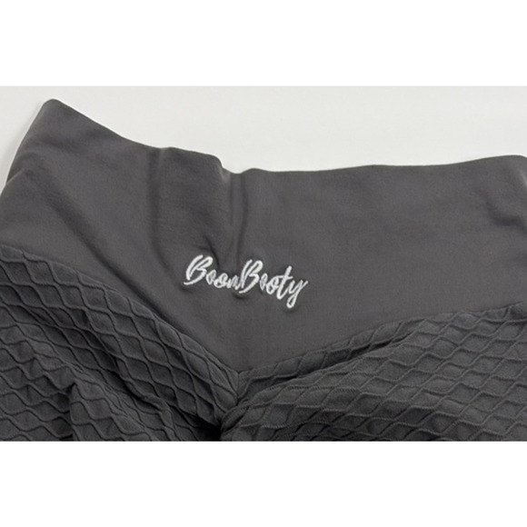 Boom Booty Leggings Large Gray Yoga Slimming Anti-Cellulite Rouched - Picture 3 of 13